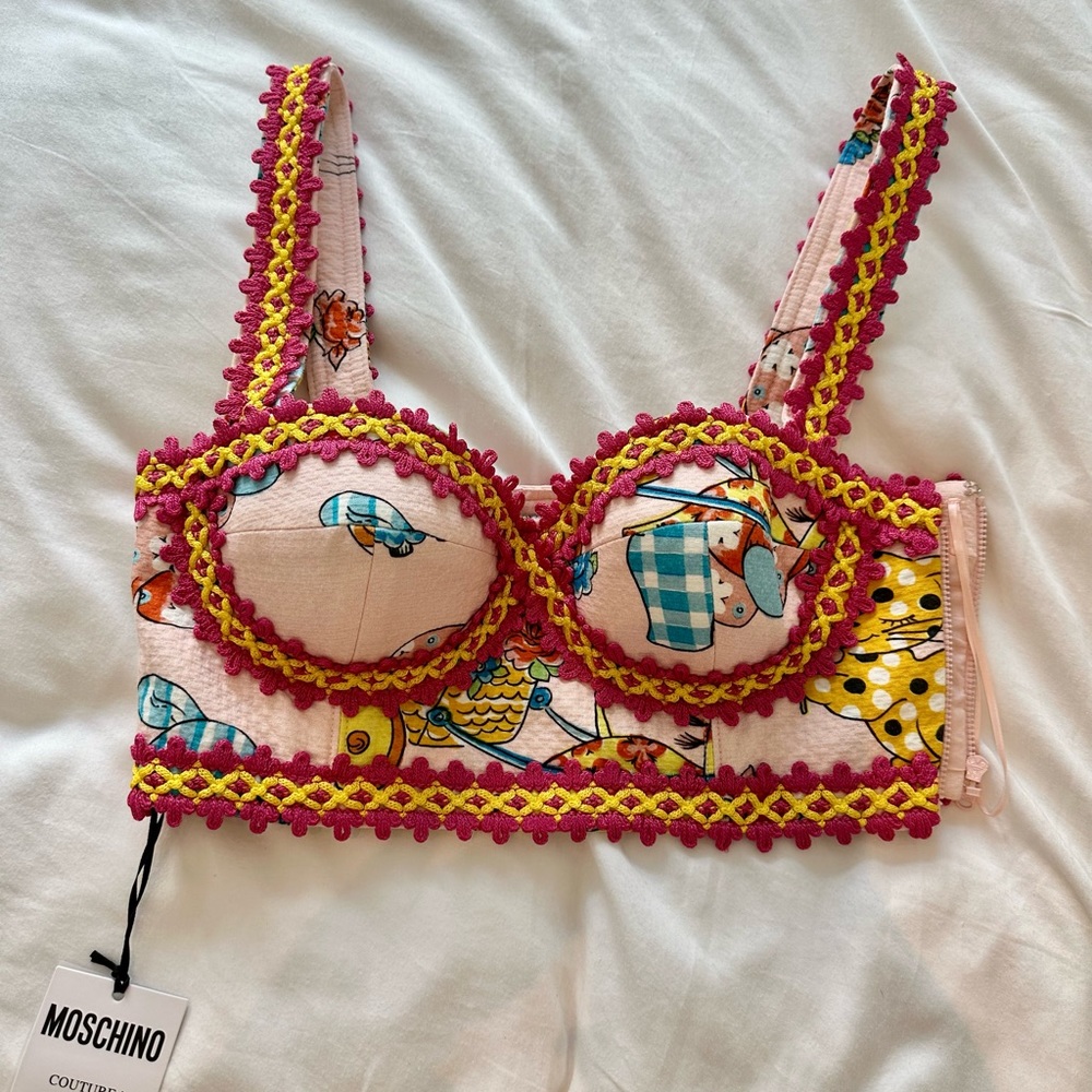 Moschino Couture Cropped Bustier Top